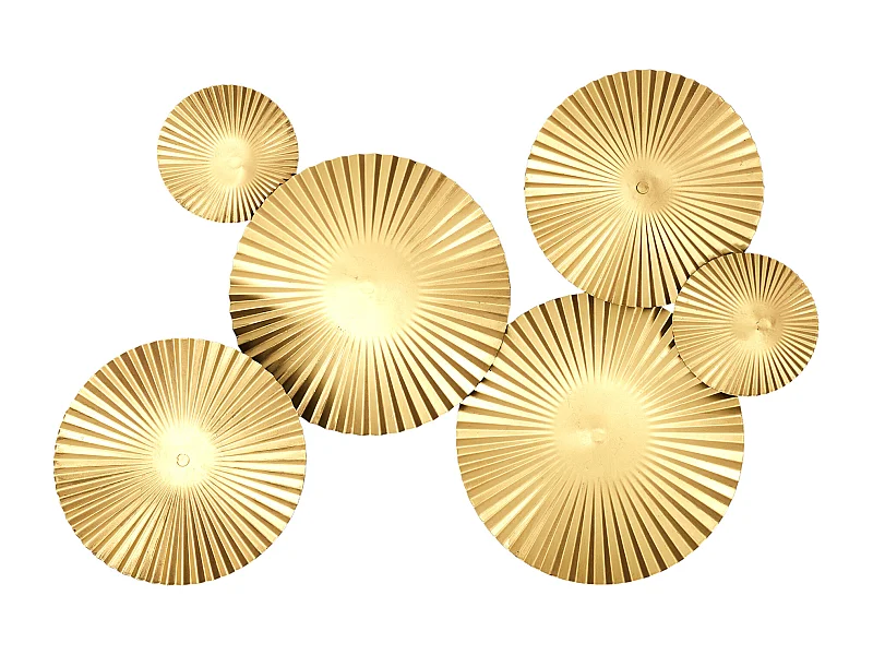 Deco Murale Metal Dore Or