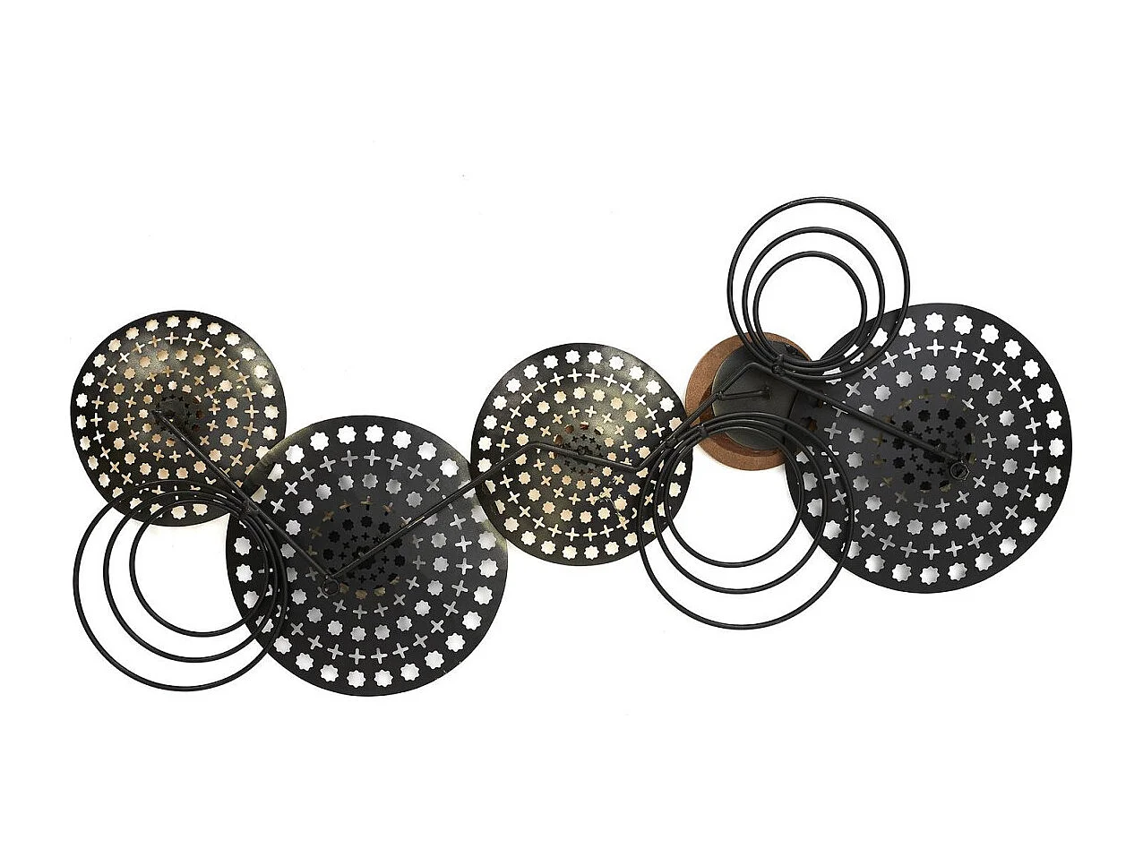 Décoration Murale en Métal "Mirage" 63cm Noir & Doré