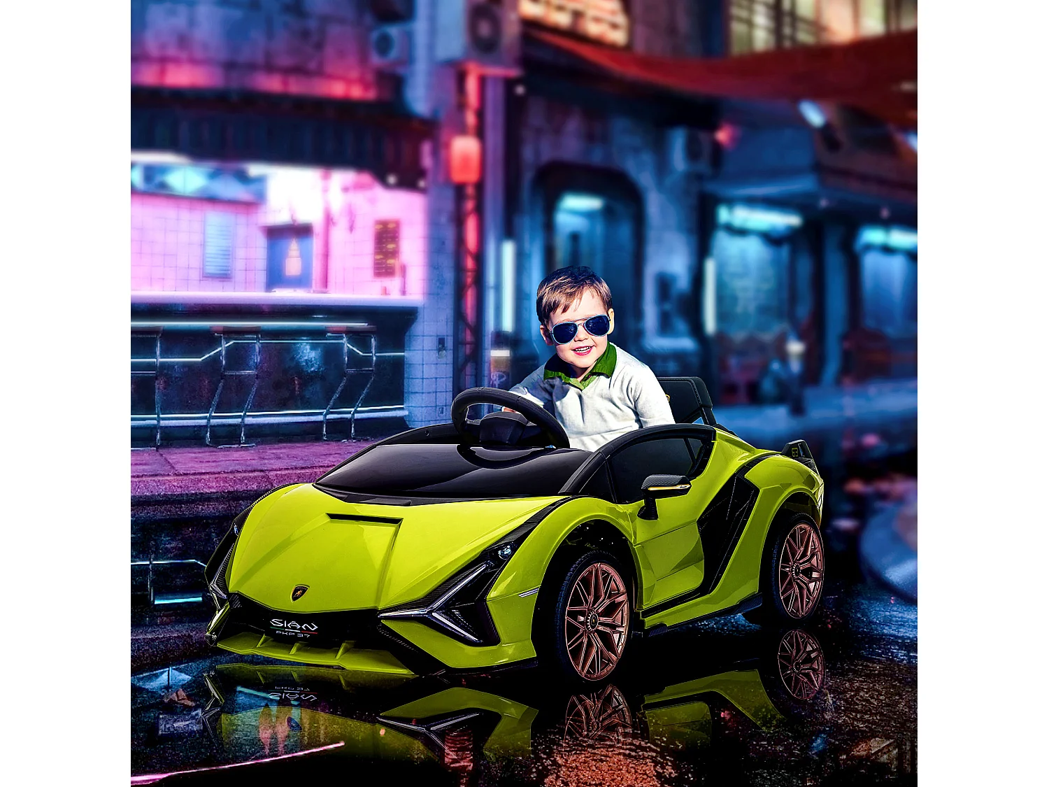 Macchina per bambini lamborghini telecomando velocità 3-8km/h