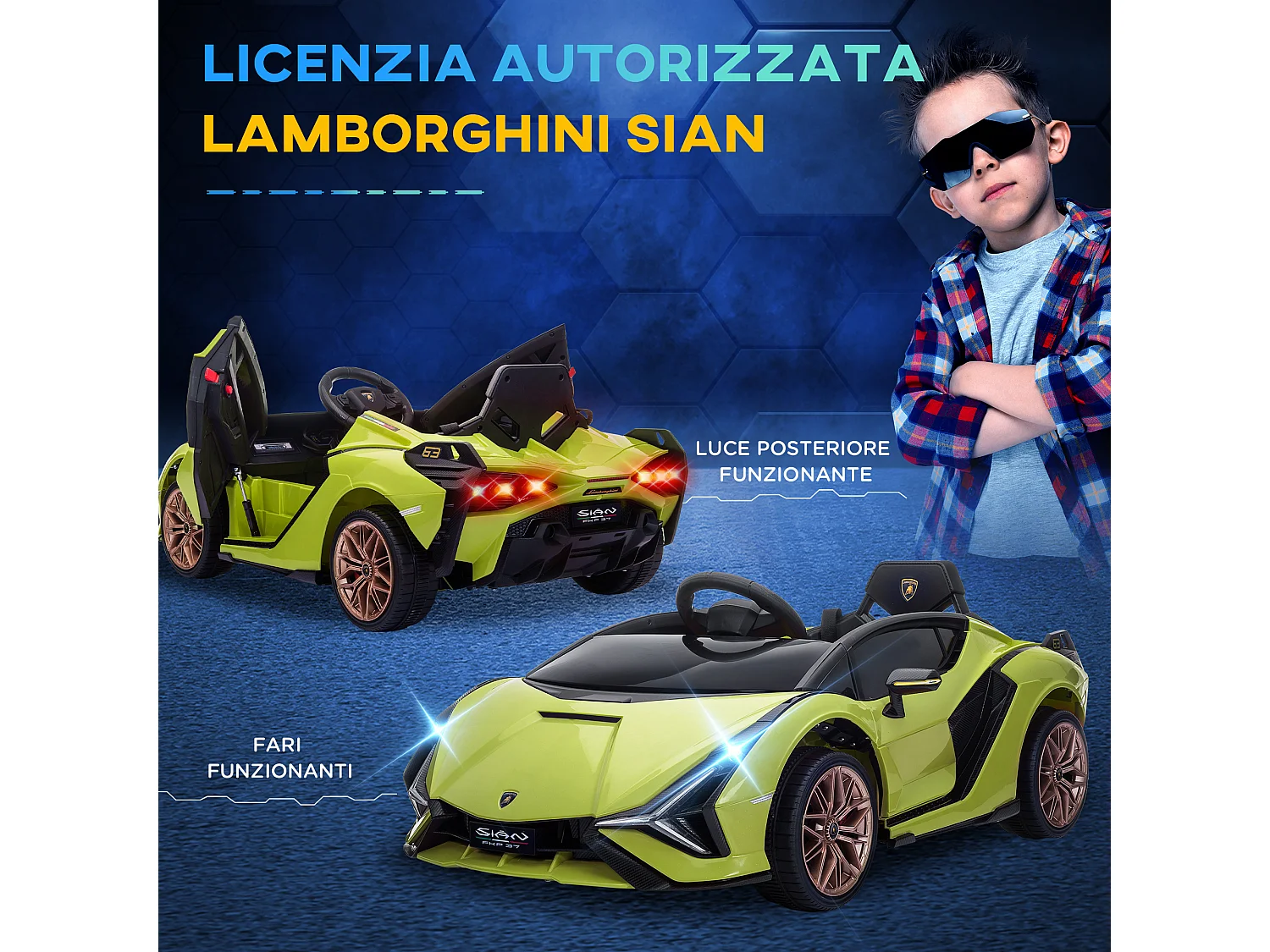 Macchina per bambini lamborghini telecomando velocità 3-8km/h