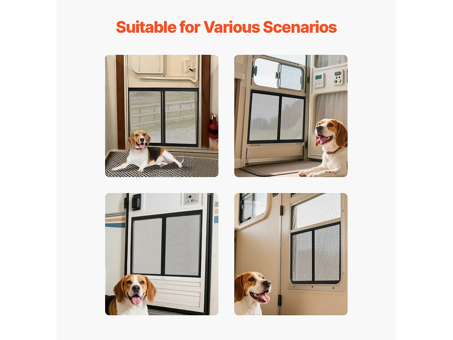 Grille de Porte d'Entrée SucceBuy de Camping-car 62.23 x 50.8 cm, Protection d'Écran pour Porte RV, Renforcée et Respirante, pour Animaux Compagnie