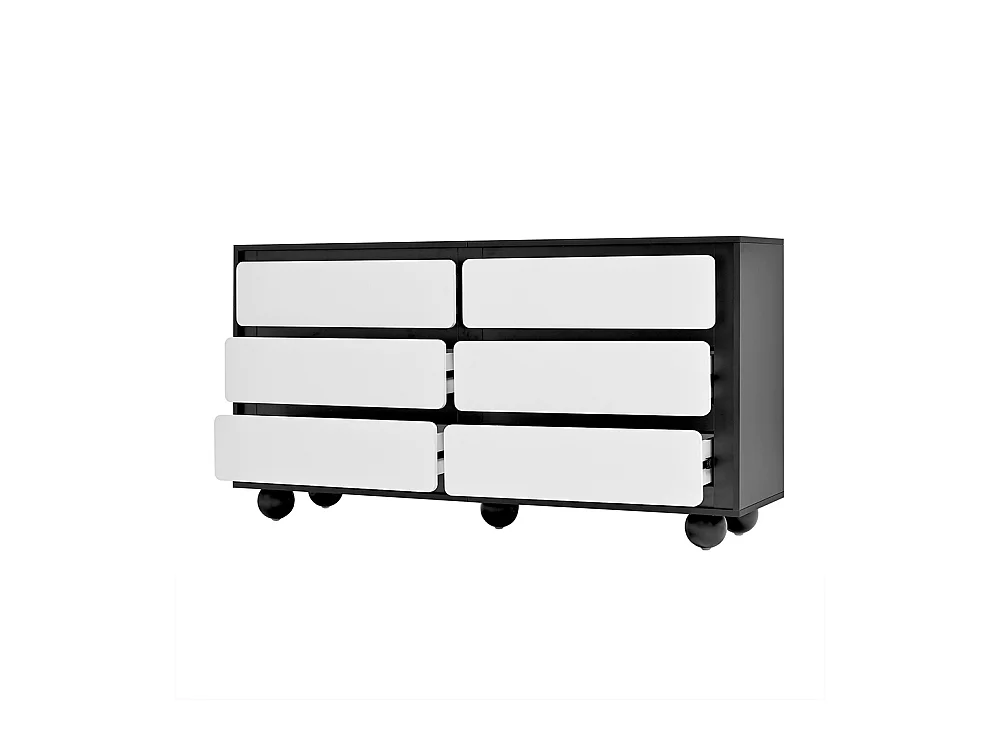 Buffet commode élégante 6 tiroirs coiffeuse moderne fonction pratique