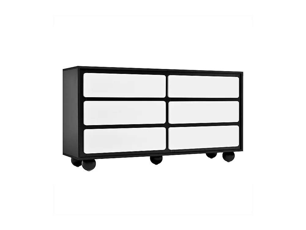 Buffet commode élégante 6 tiroirs coiffeuse moderne fonction pratique