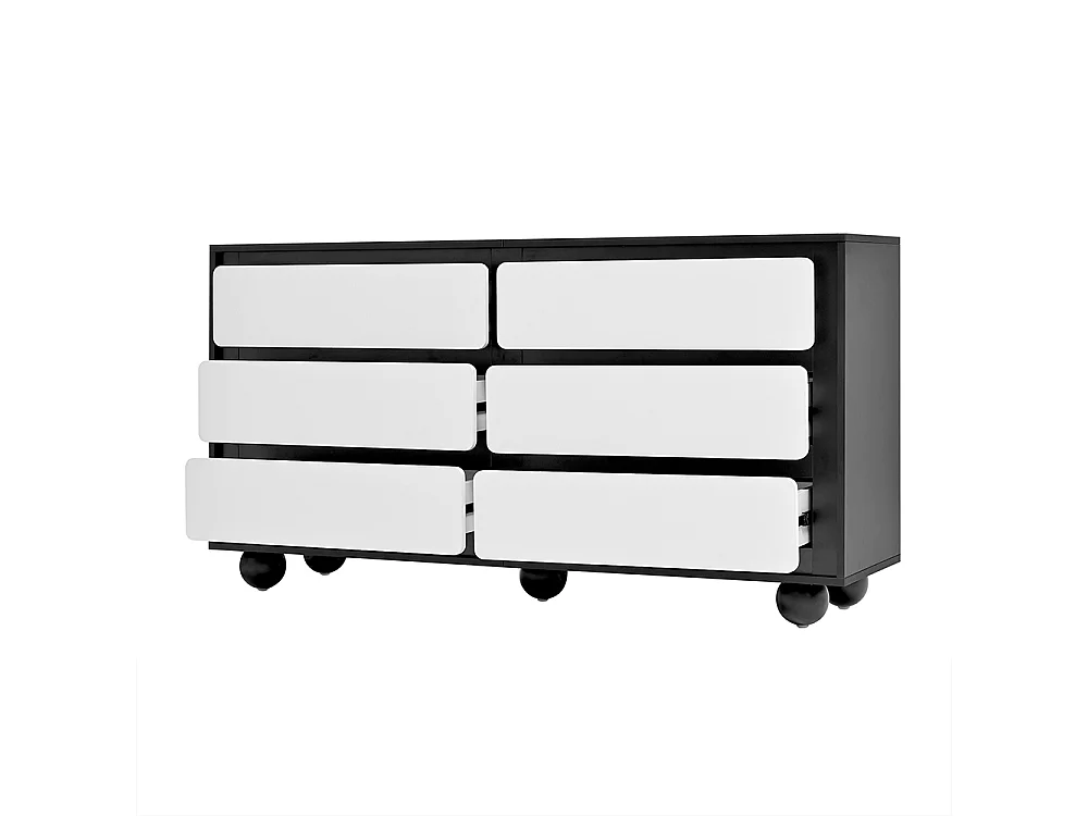 Buffet commode élégante 6 tiroirs coiffeuse moderne fonction pratique