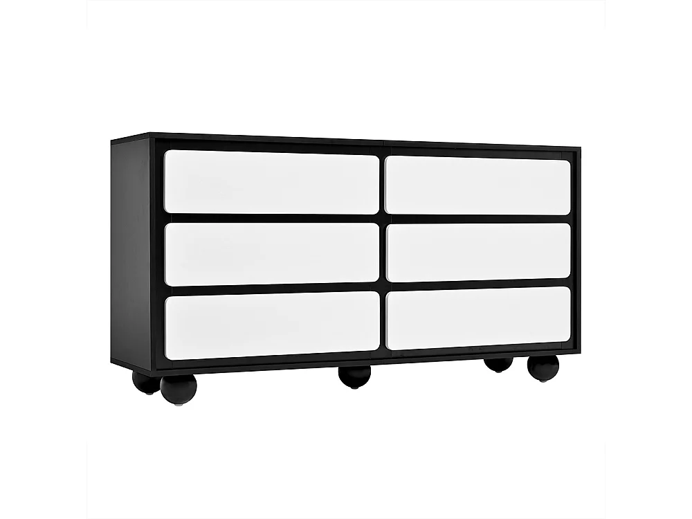 Buffet commode élégante 6 tiroirs coiffeuse moderne fonction pratique