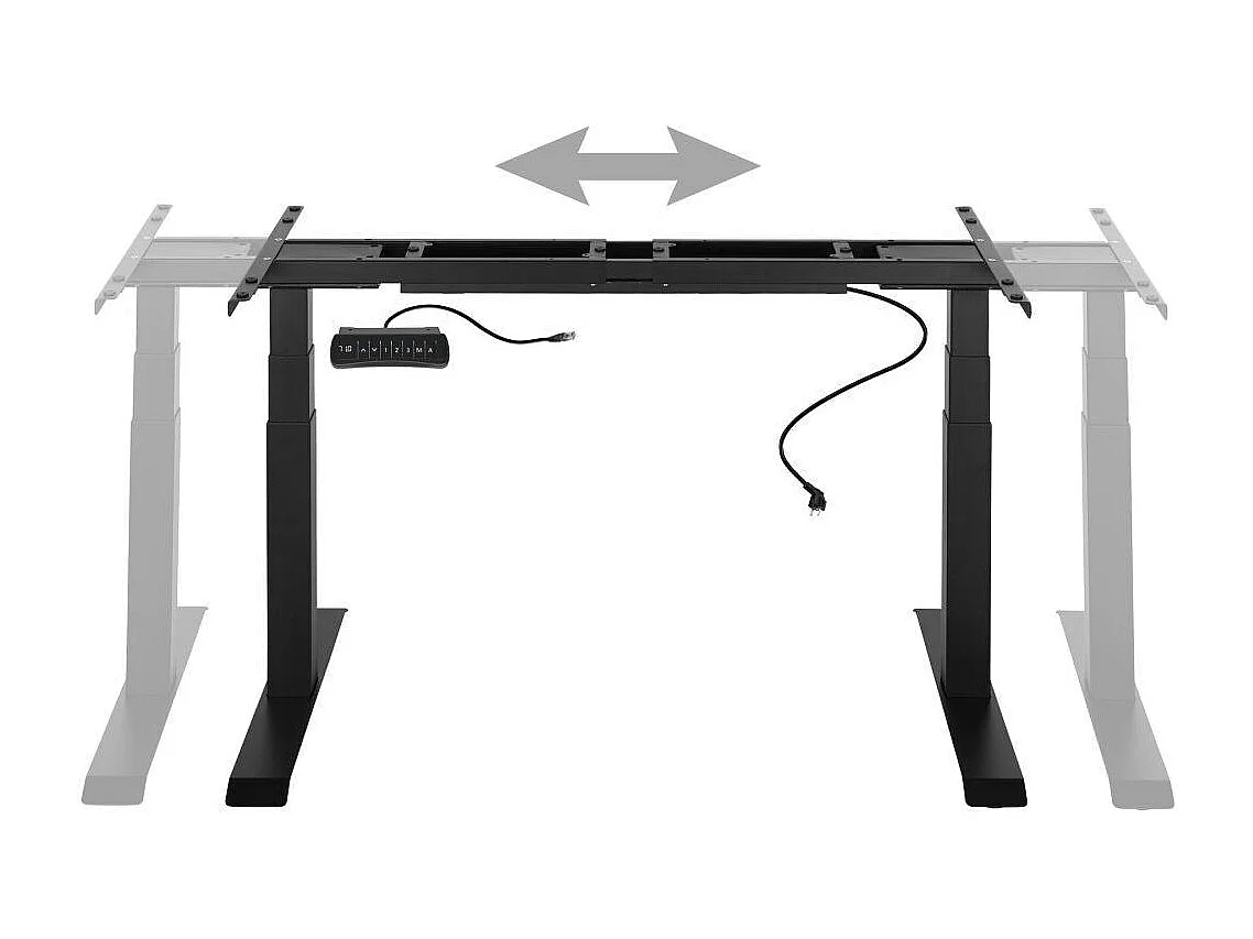 Bureau assis debout meuble noire 120 x 200 x 80 cm 08_0000391