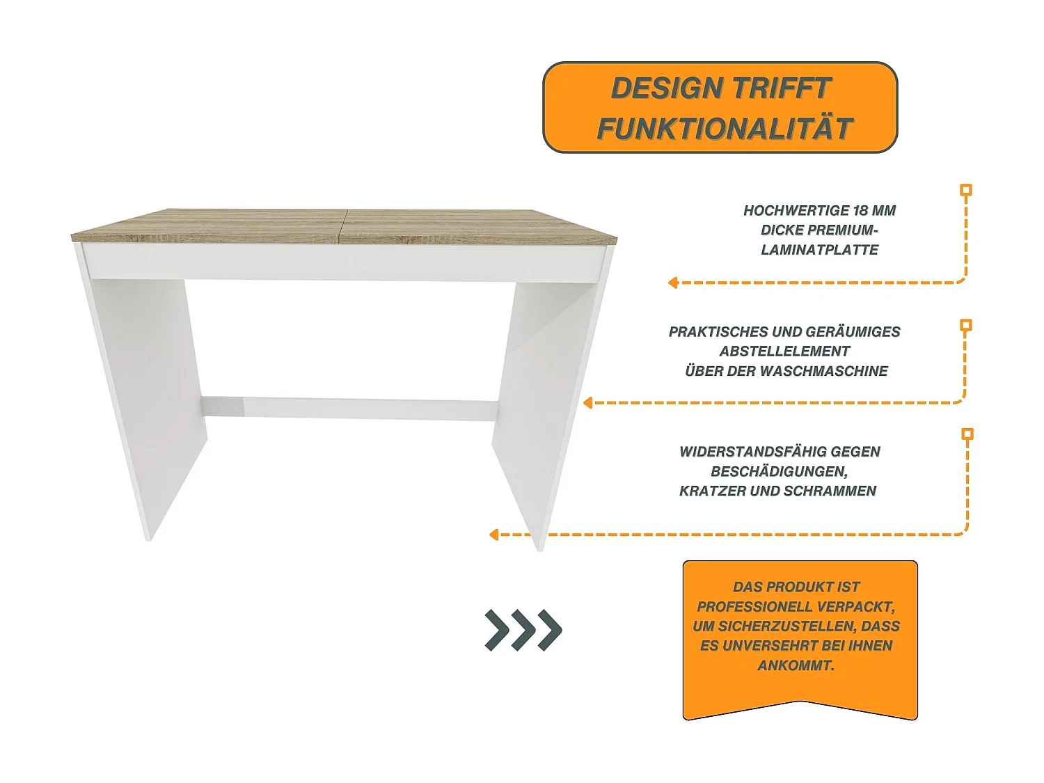 Armoire de Lavage RAUMHIRSCH – Meuble Compact et Élégant pour Machine à Laver et Sèche-Linge