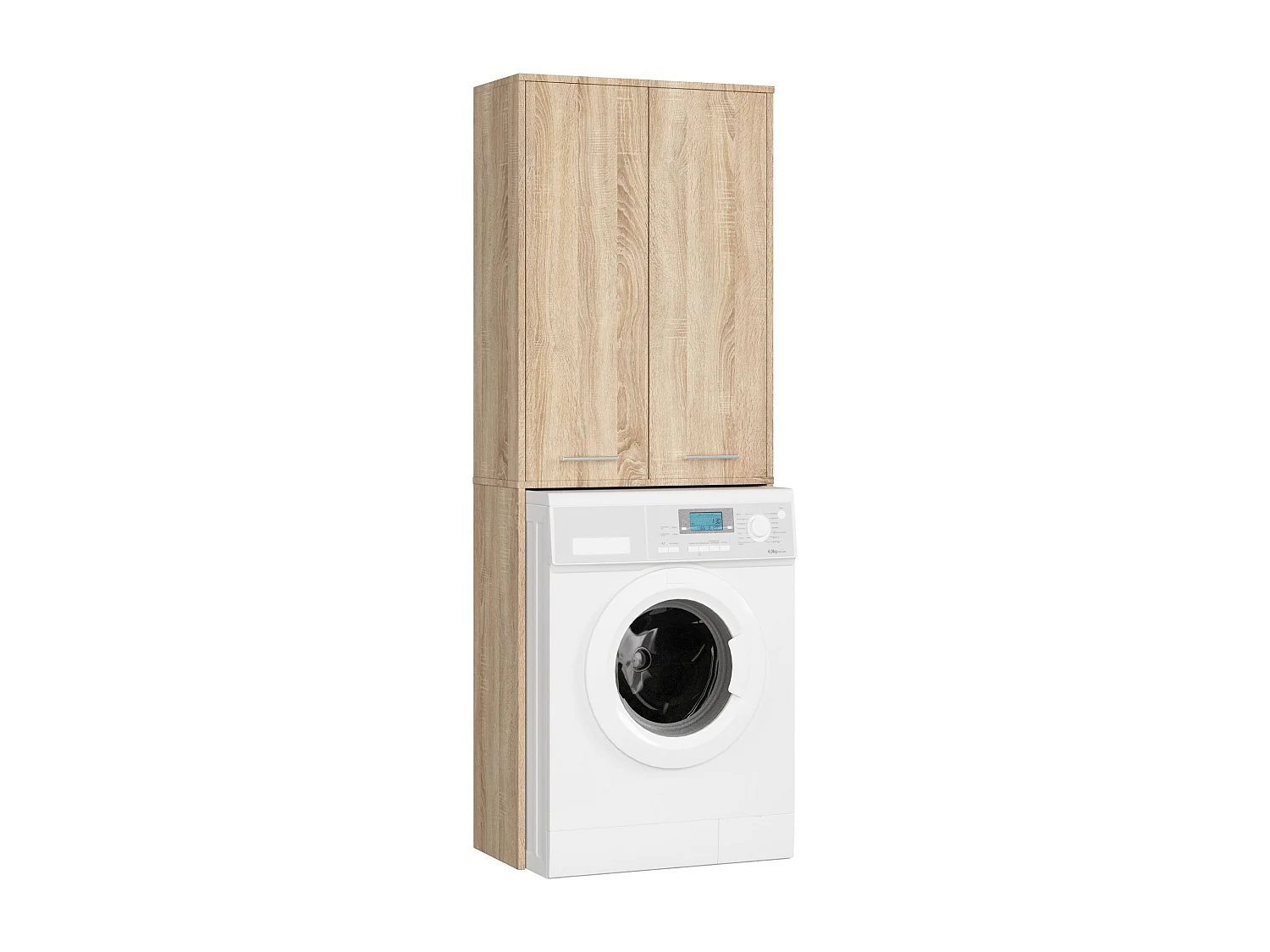 Meuble de rangement pour machine à laver, 2 portes, 64 x 30 x 190 cm