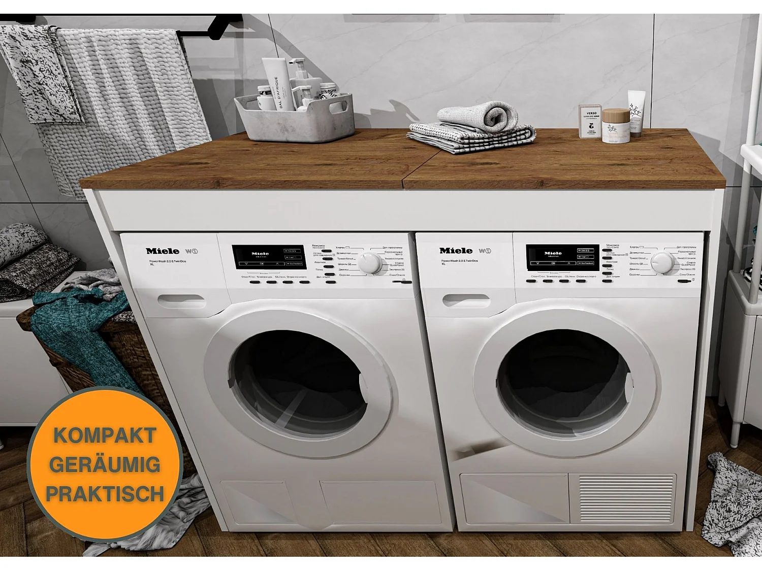 Armoire de plomberie RAUMHIRSCH Armoire pour machine à laver & sèche-linge