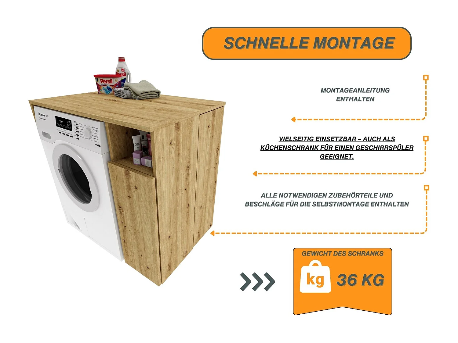 Meuble Surélevé pour Machine à Laver et Sèche-linge avec Étagères de Rangement