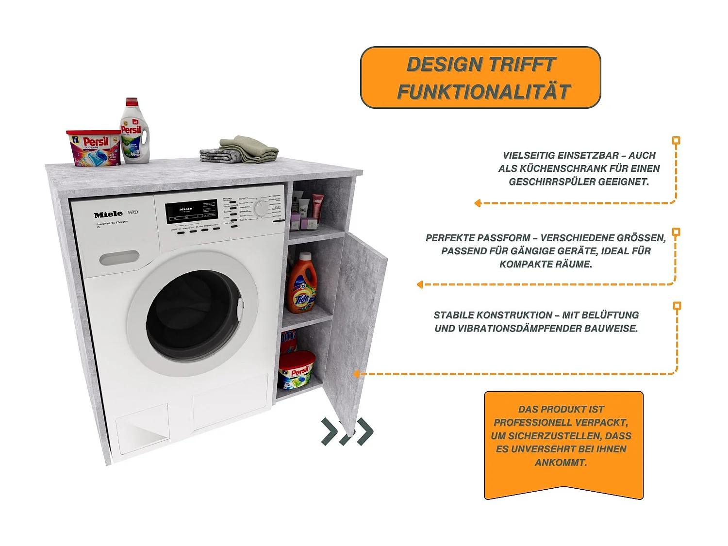 Meuble Surélevé pour Machine à Laver et Sèche-linge avec Étagères de Rangement