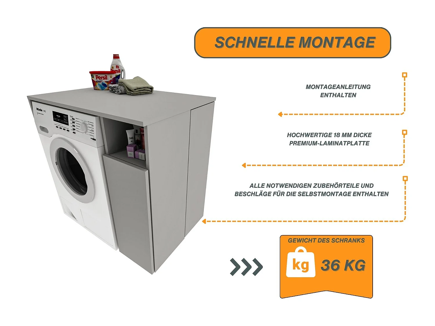 Meuble Surélevé pour Machine à Laver et Sèche-linge avec Étagères de Rangement