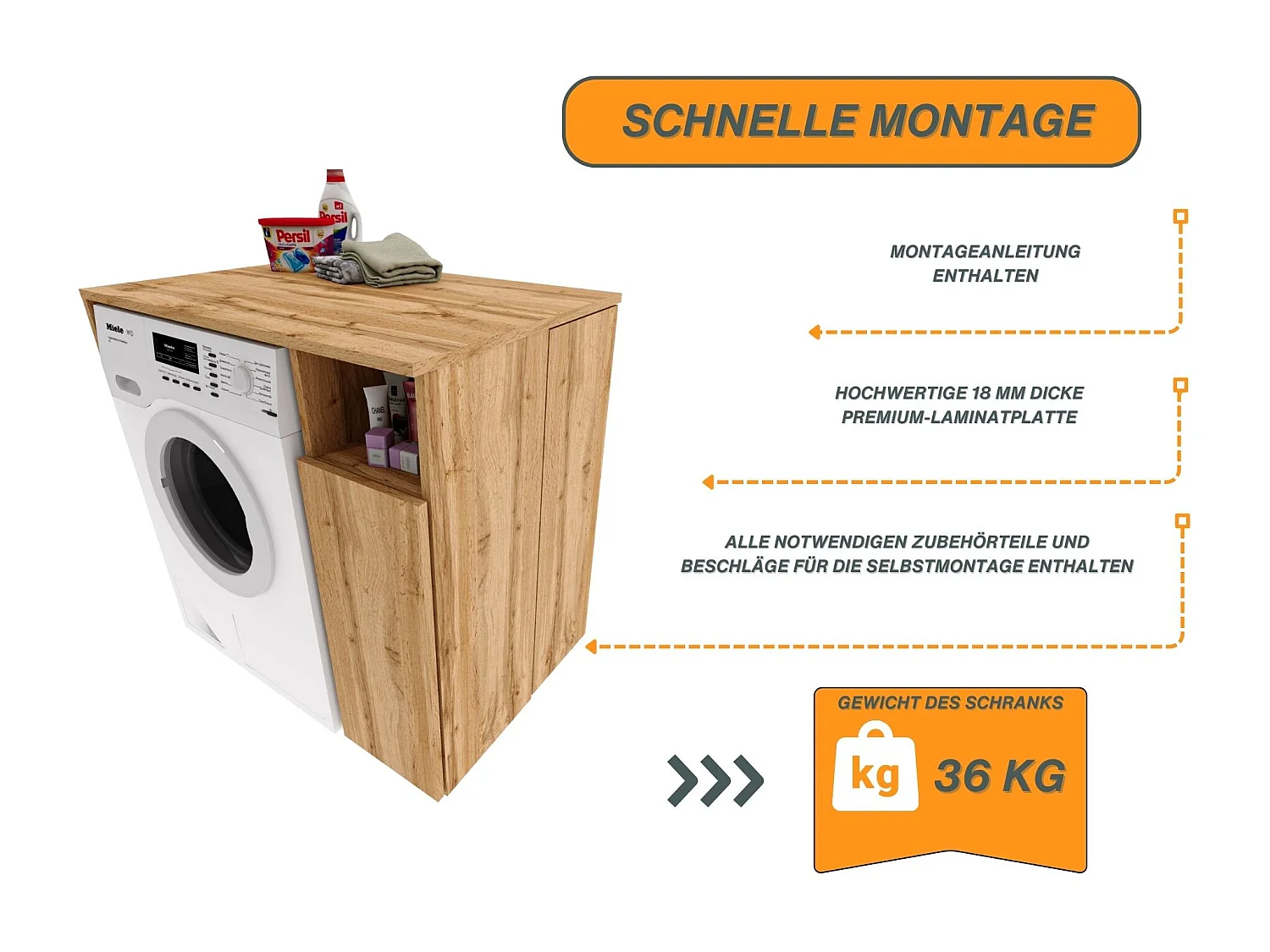 Meuble Surélevé pour Machine à Laver et Sèche-linge avec Étagères de Rangement