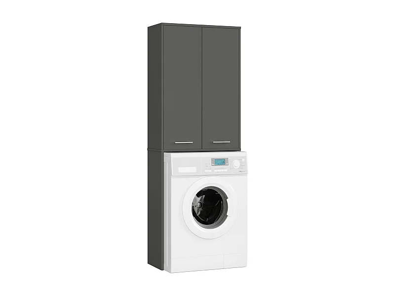 Meuble de rangement pour machine à laver, 2 portes, 64 x 30 x 190 cm