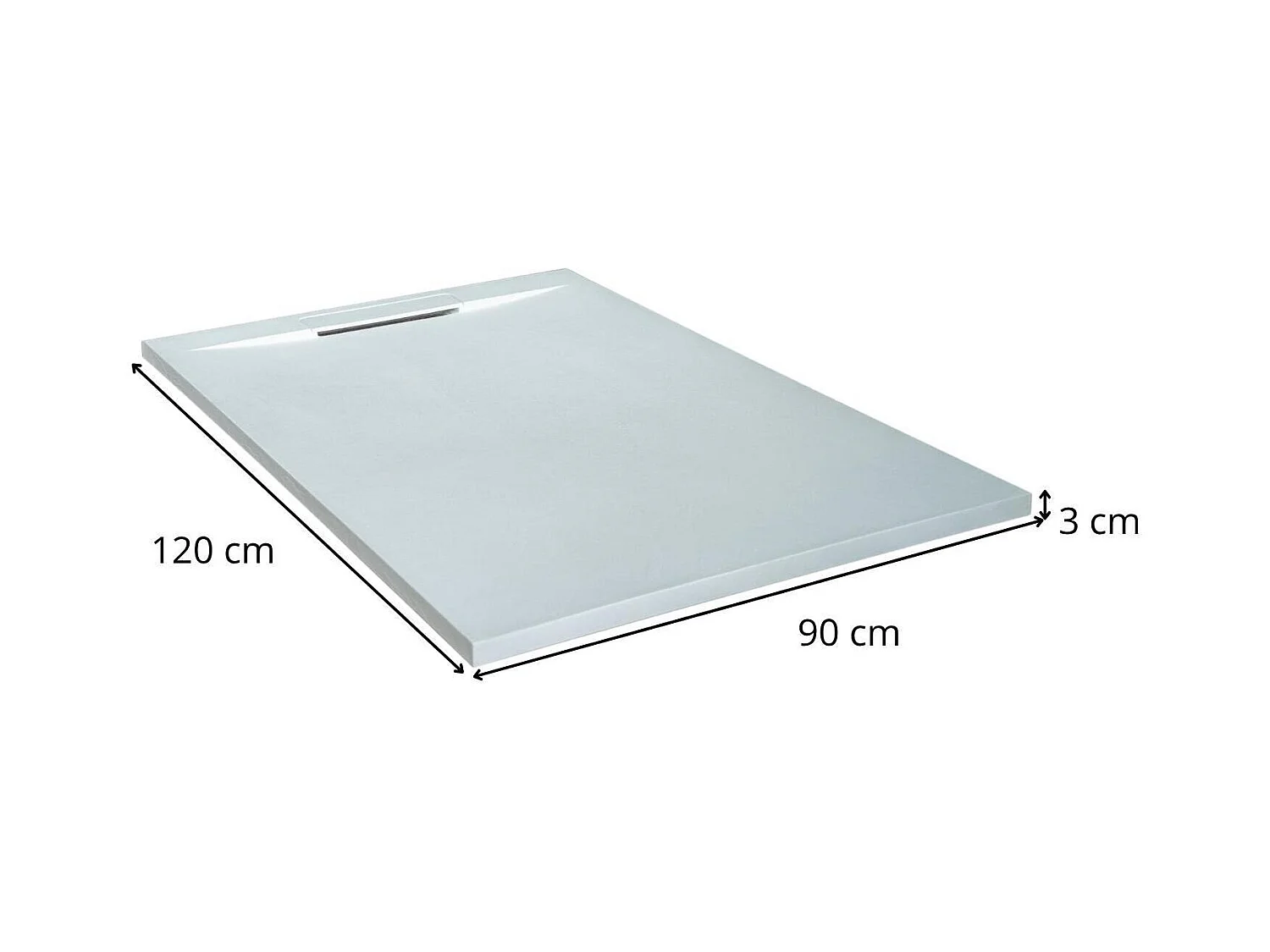 Piatto doccia ONA extrapiatto effetto pietra bianca 120x90