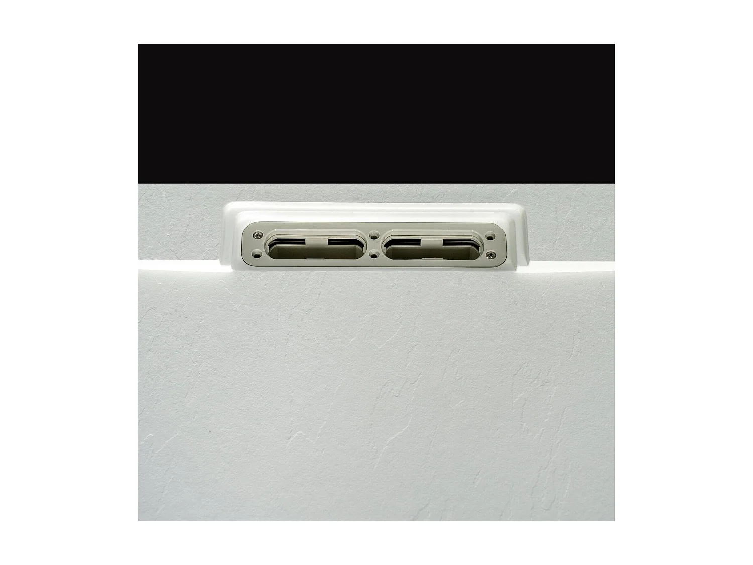 ONA extra vlakke witte douchebak met steenlook 140x90