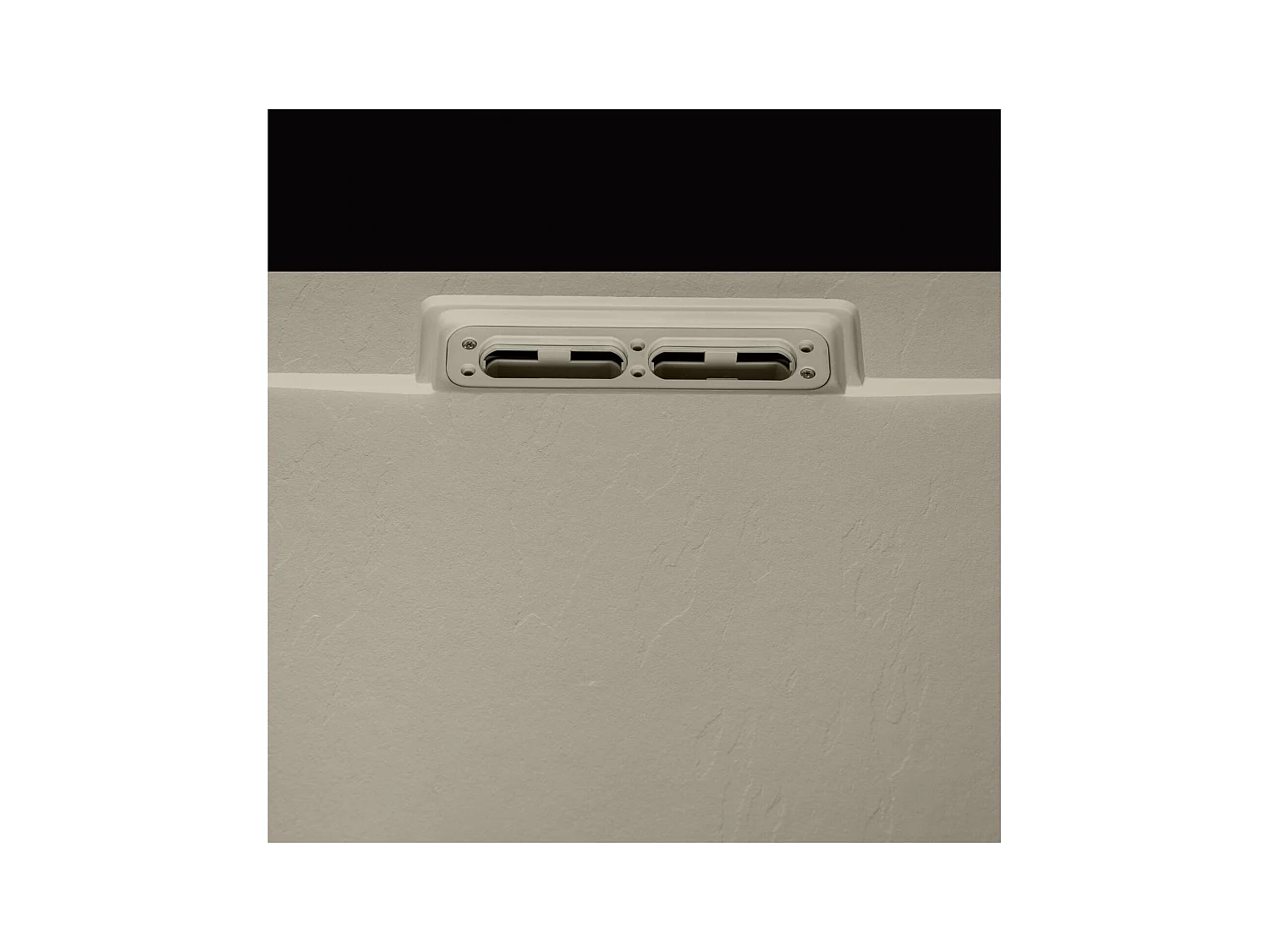 Receveur de douche aspect pierre extra-plat sable - Bonde incluse