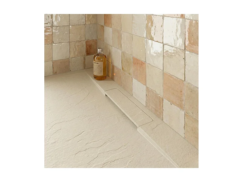 Plato de ducha extraplano ONA efecto pizarra arena 90x90