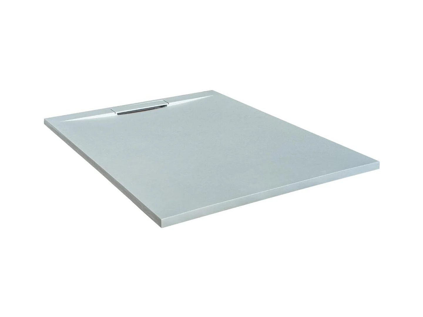 Receveur de douche aspect pierre extra-plat gris clair - Bonde incluse