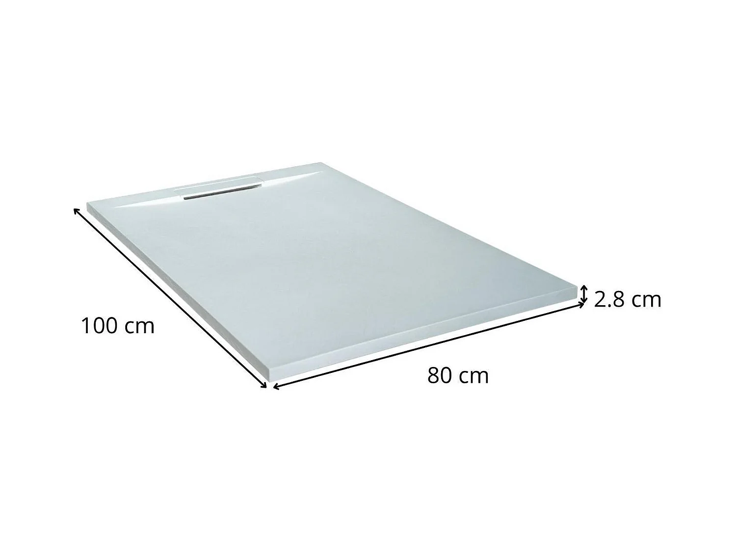 Piatto doccia ONA extrapiatto effetto pietra bianca 100x80