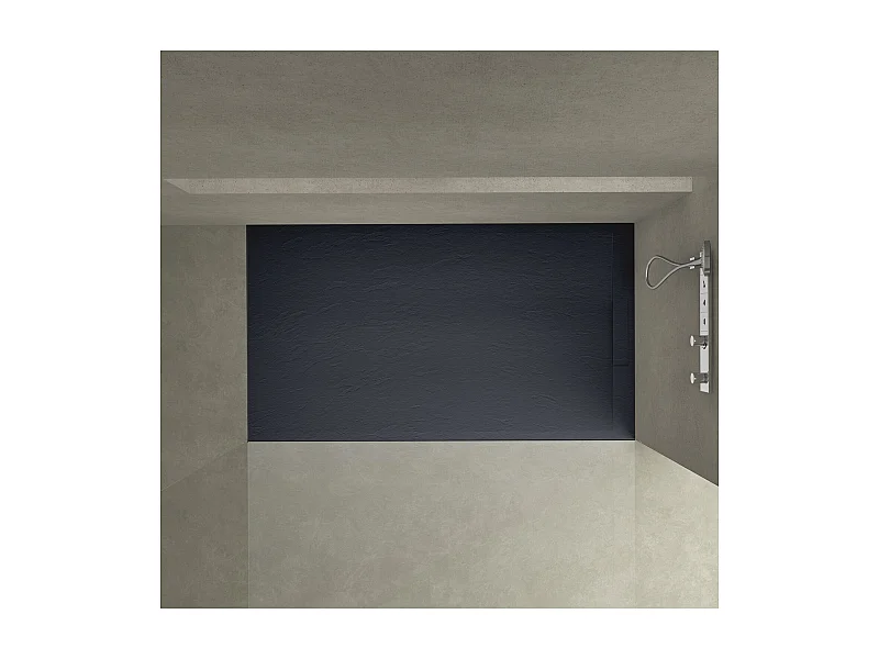 ONA extraflache Duschwanne in Schieferoptik 120x80