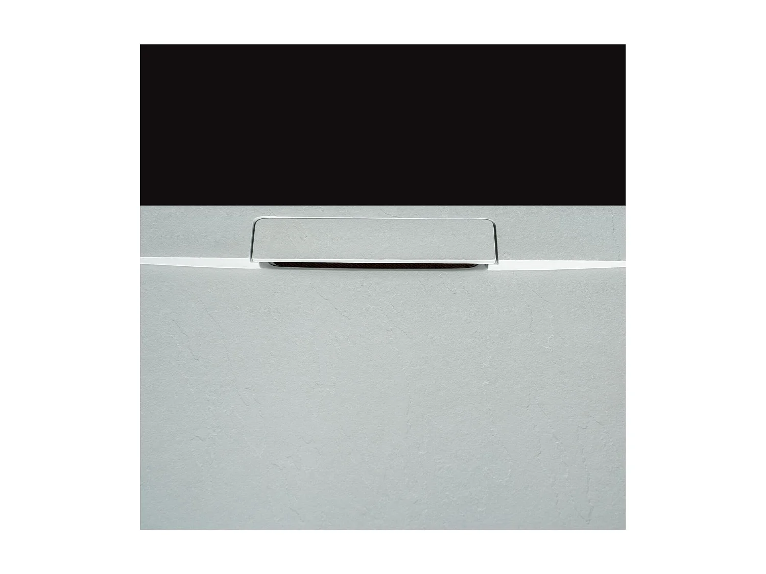 Receveur de douche aspect pierre extra-plat gris clair - Bonde incluse