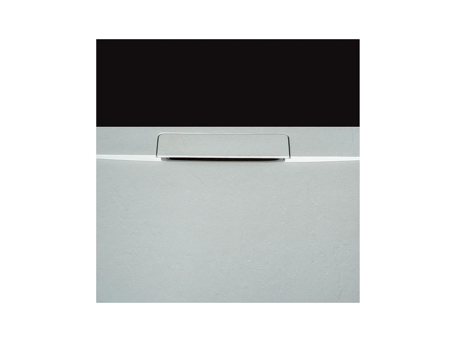 Receveur de douche aspect pierre extra-plat gris clair - Bonde incluse