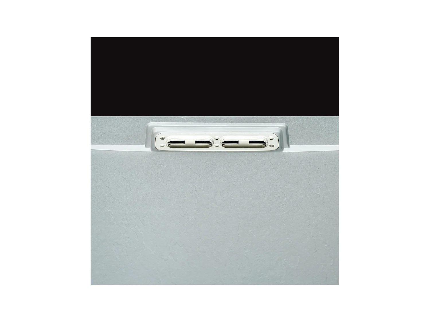 Receveur de douche aspect pierre extra-plat gris clair - Bonde incluse