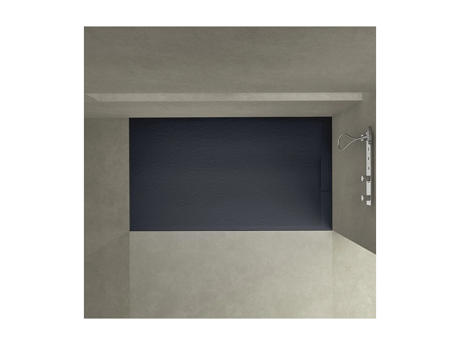 ONA extra vlakke douchebak in leisteenlook 120x80cm 90x90