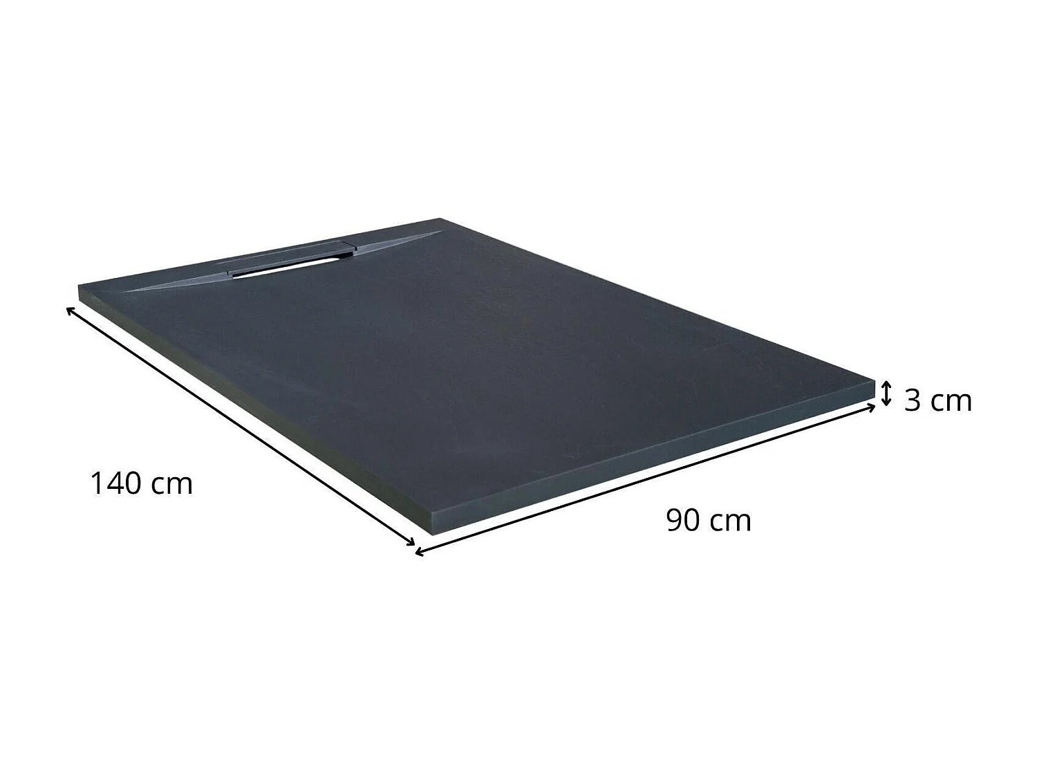 Base de duche extra plana ONA com efeito ardósia 140x90