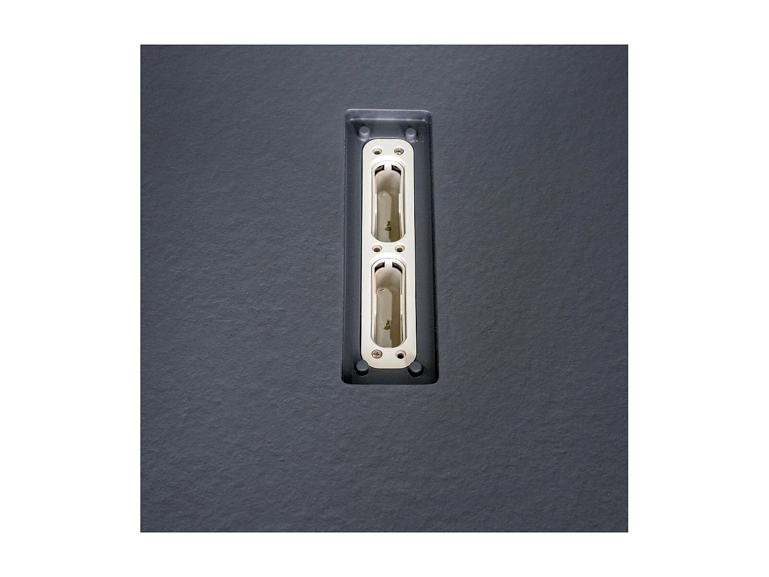 Receveur de douche aspect pierre extra-plat gris anthracite - Bonde incluse