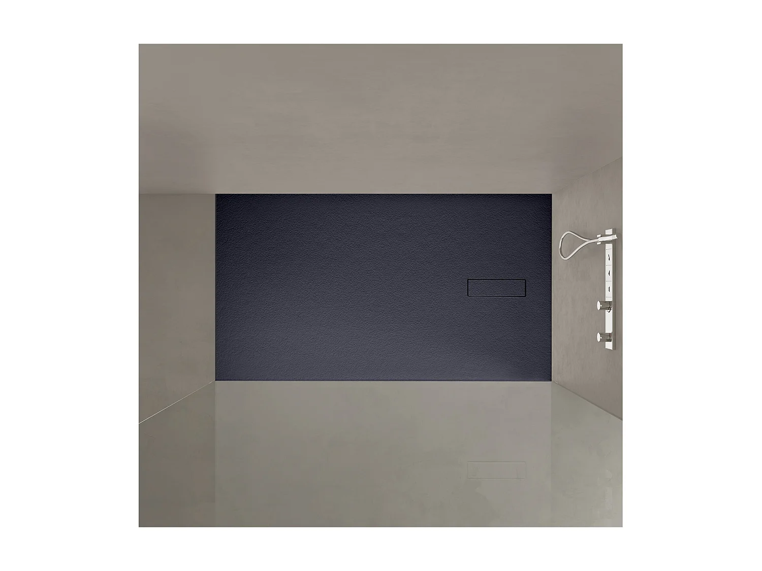 SOMA extraflache Duschwanne in Steinoptik 120x80cm 120x80