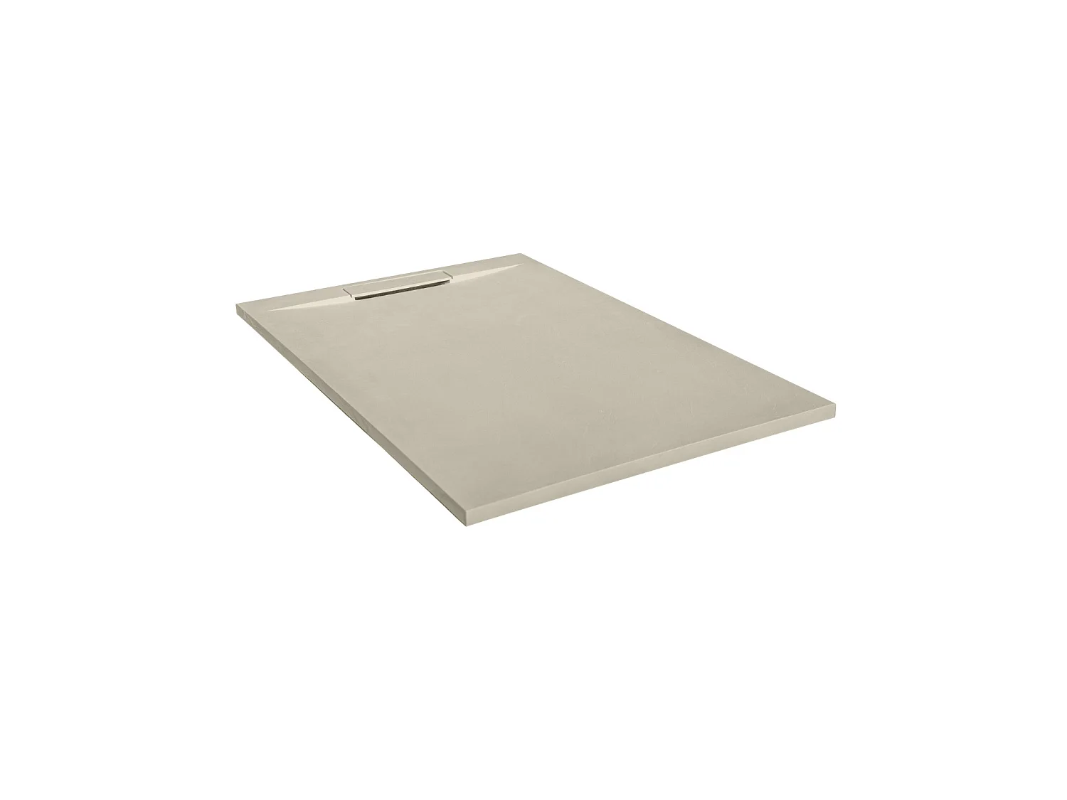ONA extra vlakke douchebak met zandkleurige leisteenlook 120x80