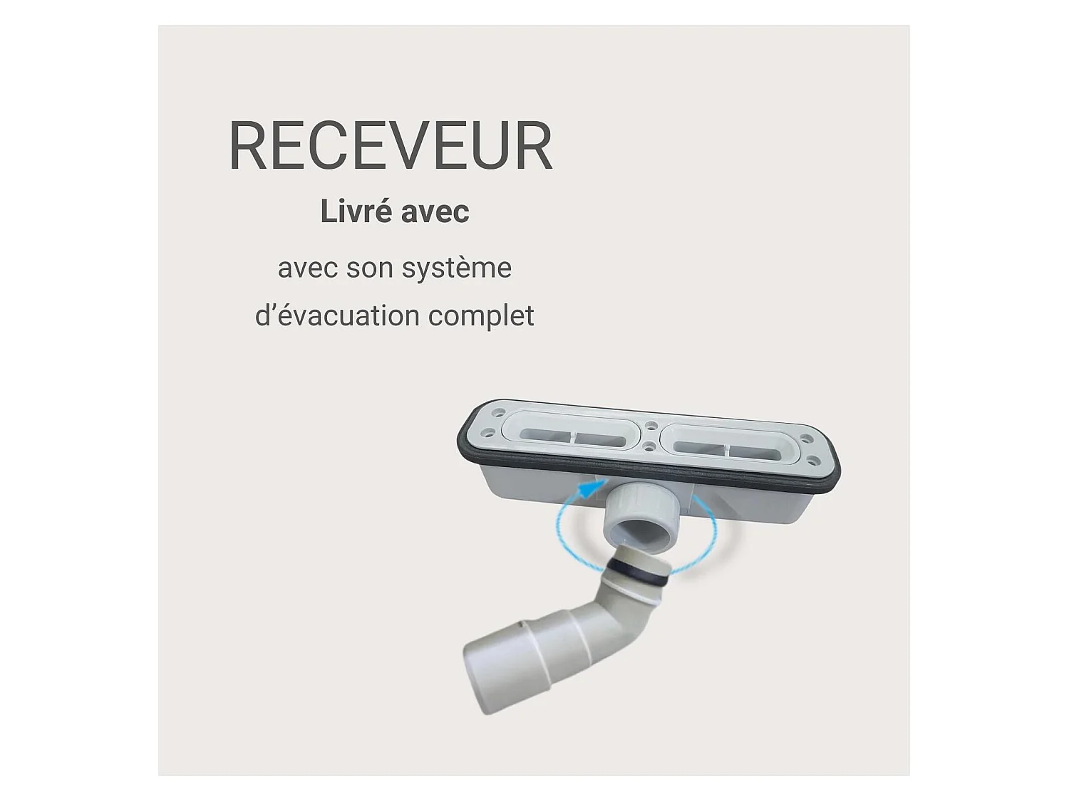 ONA extraflache Duschwanne in Sandschieferoptik 140x90