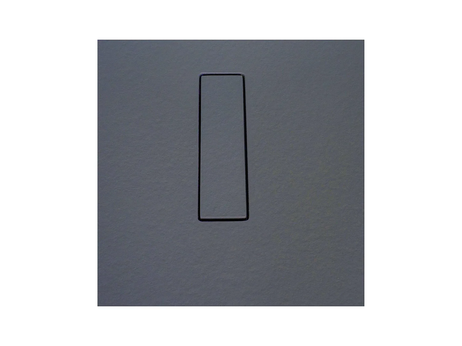 Receveur de douche aspect pierre extra-plat gris anthracite - Bonde incluse