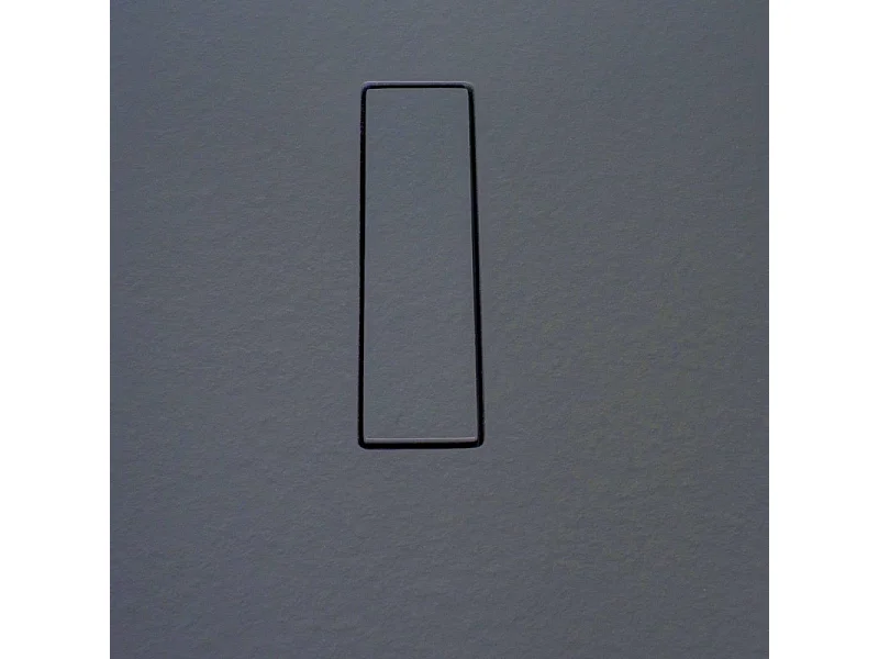 Piatto doccia extrapiatto effetto pietra grigio antracite - Piletta inclusa 100x80