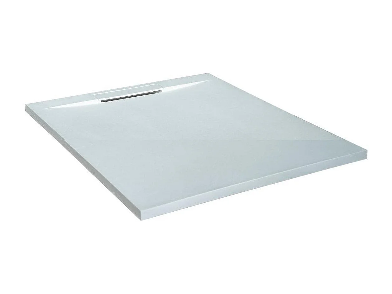 ONA extra vlakke witte douchebak met steenlook 120x80