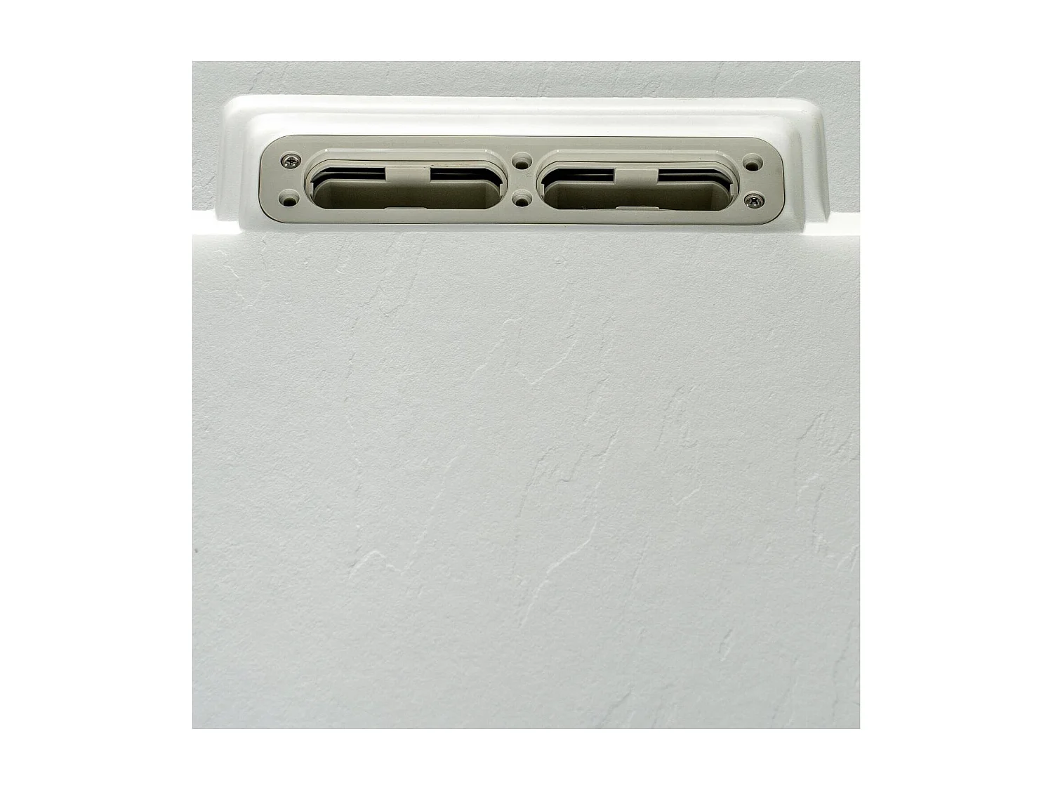 ONA extra vlakke witte douchebak met steenlook 120x80