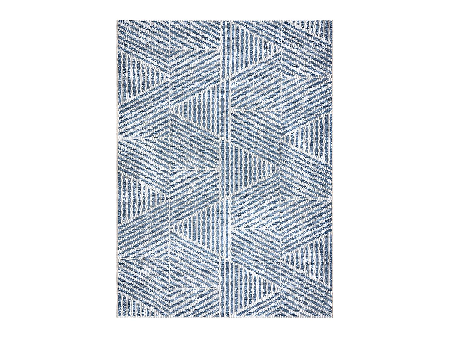 Tapis COLOR 47176360 SISAL lignes, triangles, zigzag beige / bleu 120x170 cm