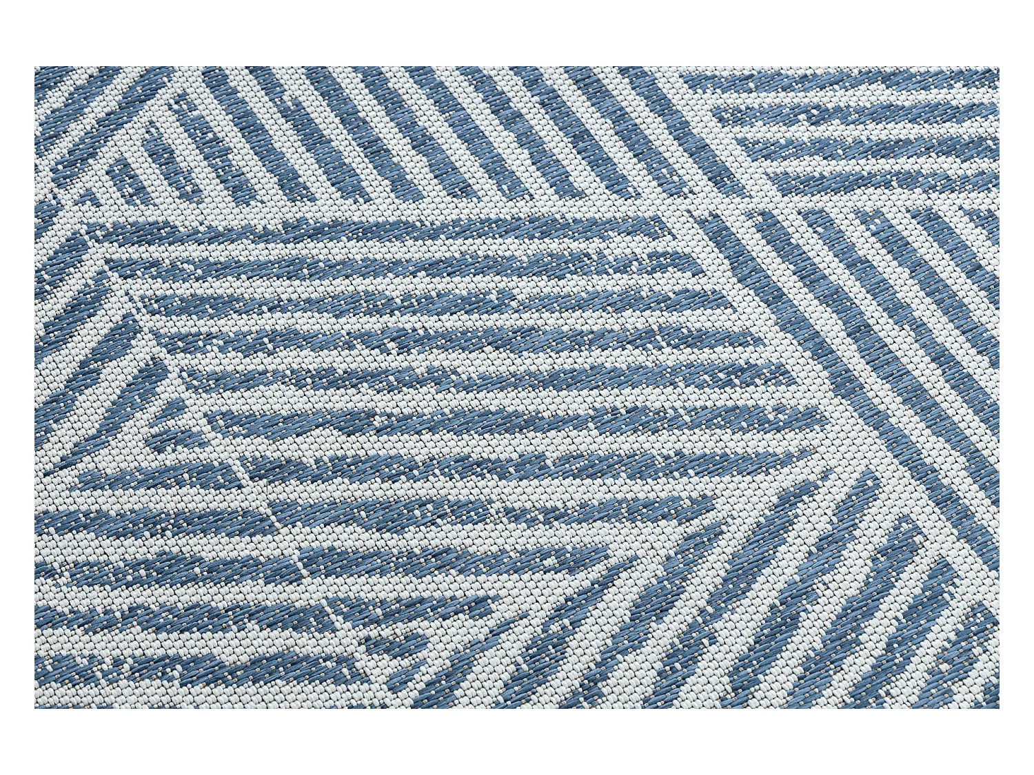 Tapis COLOR 47176360 SISAL lignes, triangles, zigzag beige / bleu 120x170 cm
