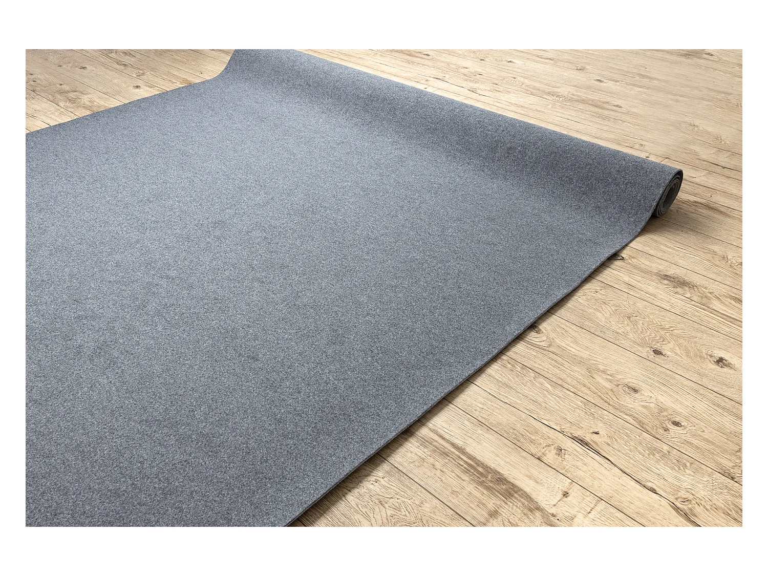 Tapijt met rubber bekleed RUMBA 1809 éénkleurig grijs gemêleerd 100x200 cm