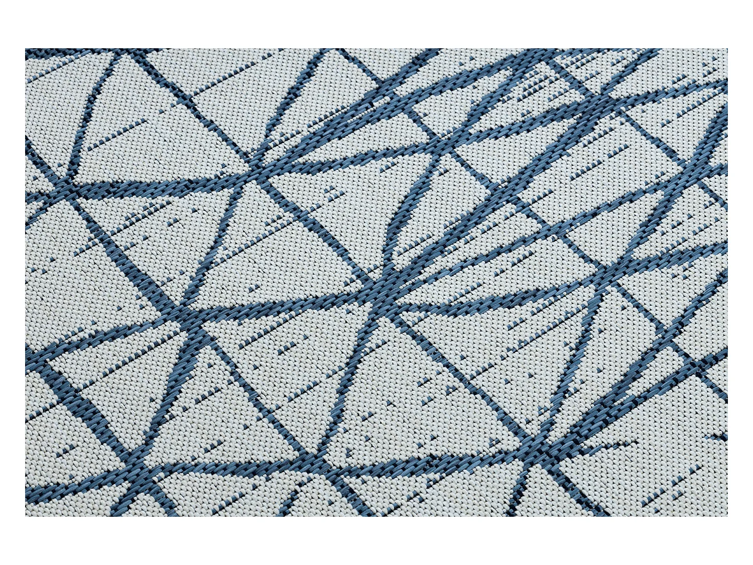 Tapijt Sisal SISAL COLOR 47278306 Lijnen, drieho beige / blauw 120x170 cm