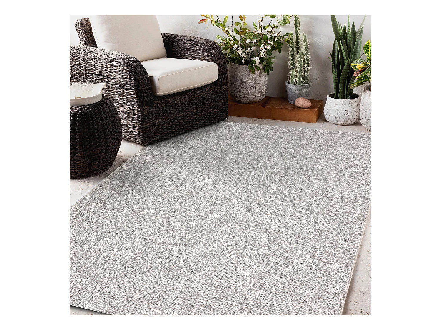 Tapis COLOR 47373560 SISAL labyrinthe beige 80x150 cm