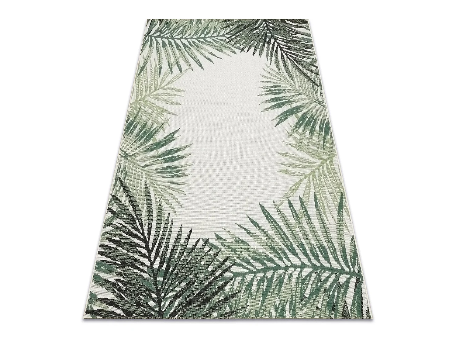 Tapis EN CORDE SIZAL COLOR 19435/062 Feuilles Vert JUNGLE 160x230 cm