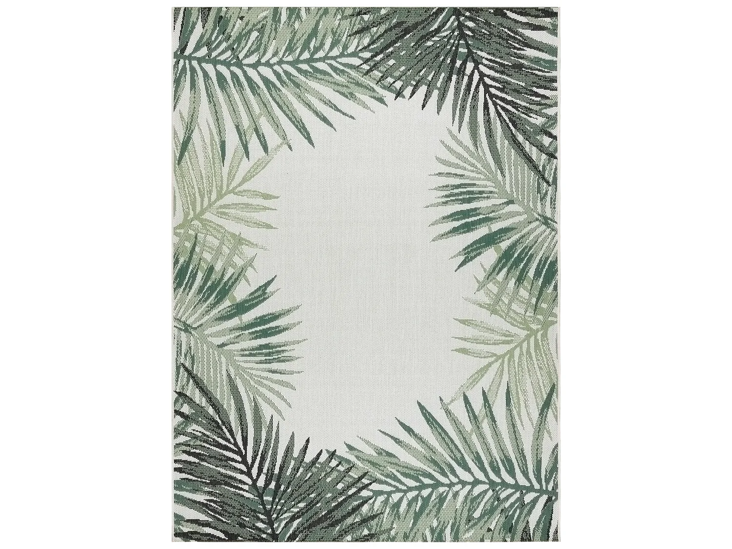 Tapis EN CORDE SIZAL COLOR 19435/062 Feuilles Vert JUNGLE 160x230 cm