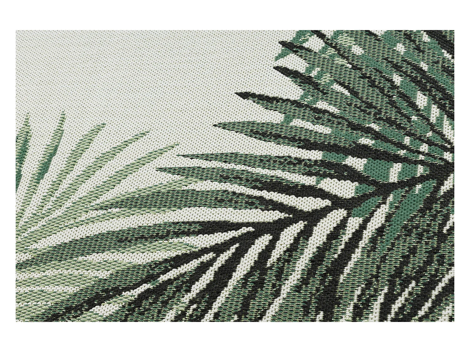 Tapis EN CORDE SIZAL COLOR 19435/062 Feuilles Vert JUNGLE 160x230 cm