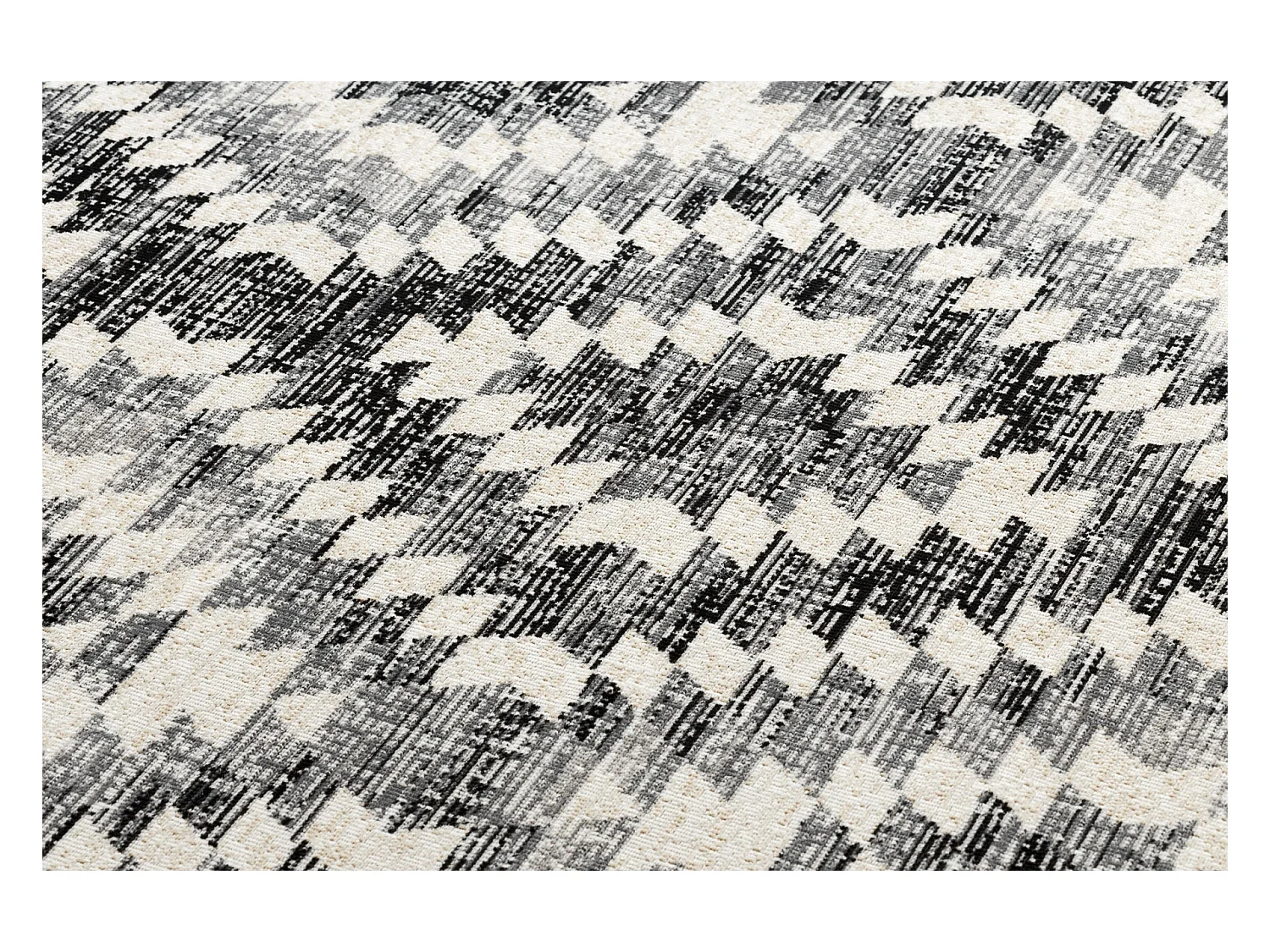 Modern tapijt MUNDO D7461 diamonds 3D outdoor grijs / beige 200x290 cm