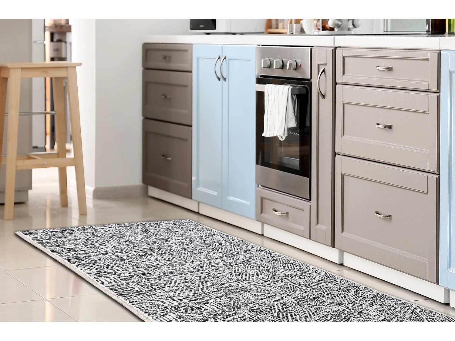 Tapis COLOR 47373960 SISAL labyrinthe gris / beige 140x200 cm