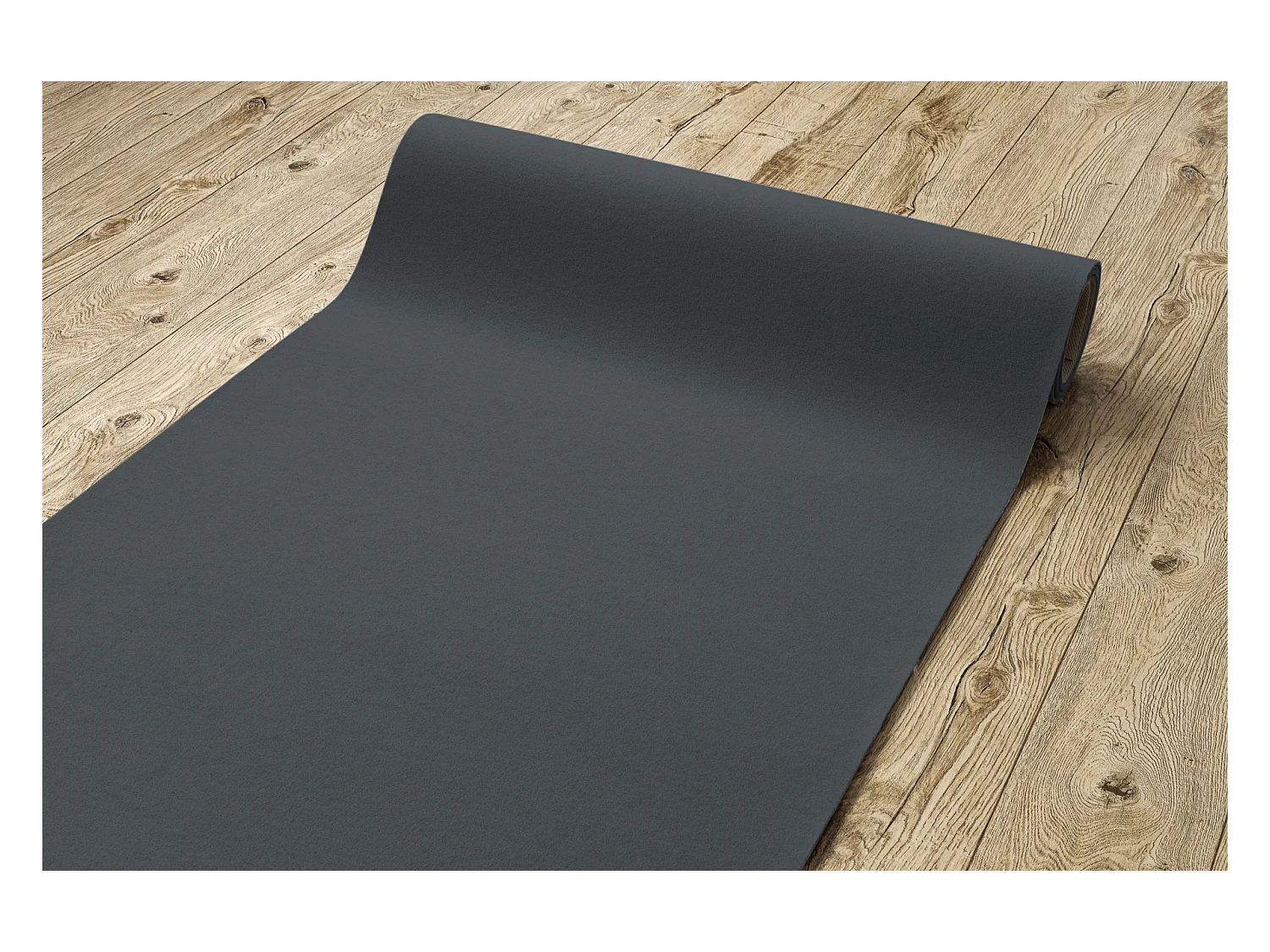 Tapis ANTIDÉRAPANT RUMBA 1720 couleur unique graphite 200x200 cm