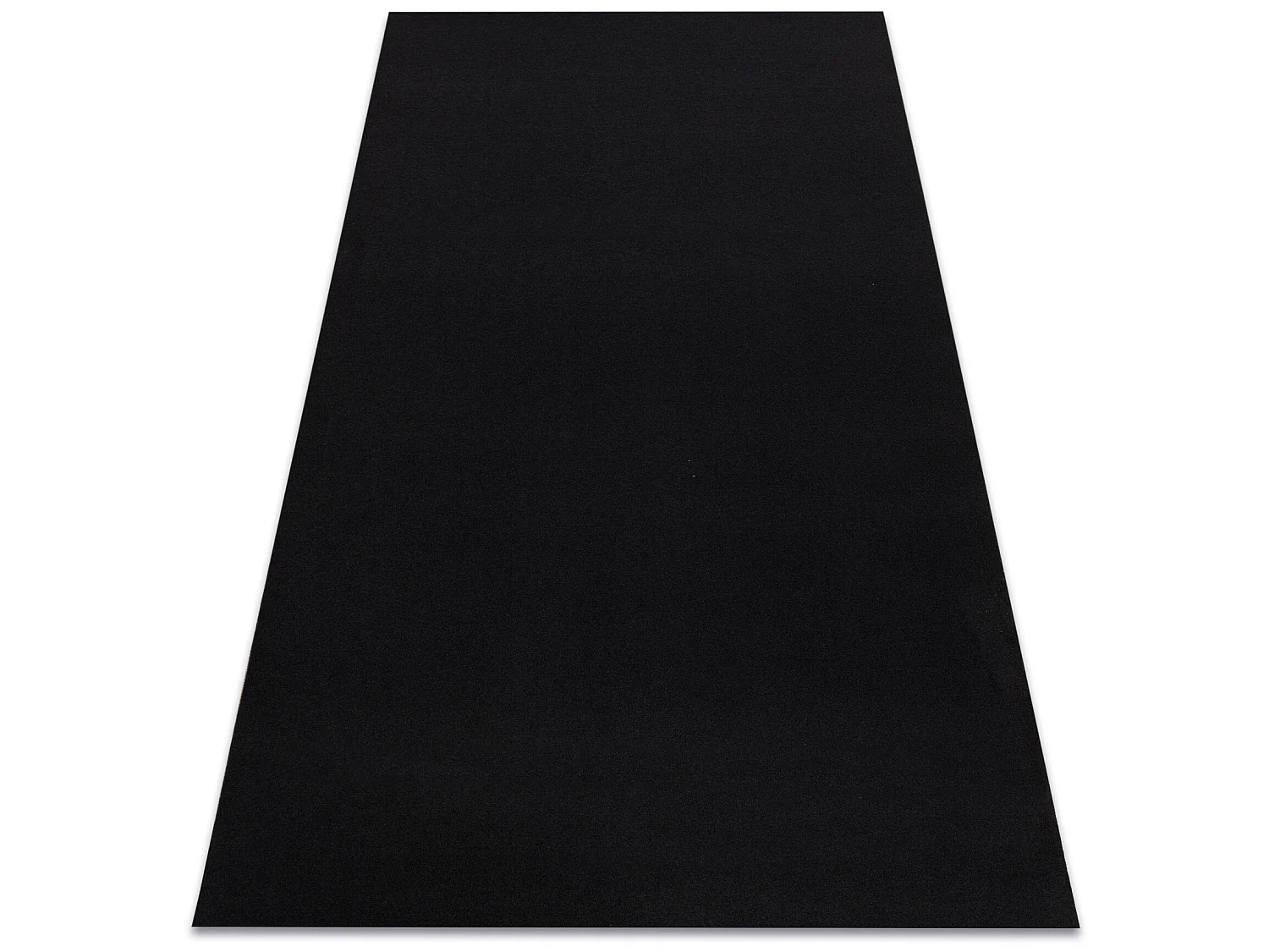 Alfombra con refuerzo de goma RUMBA un solo color negro 120x200 cm